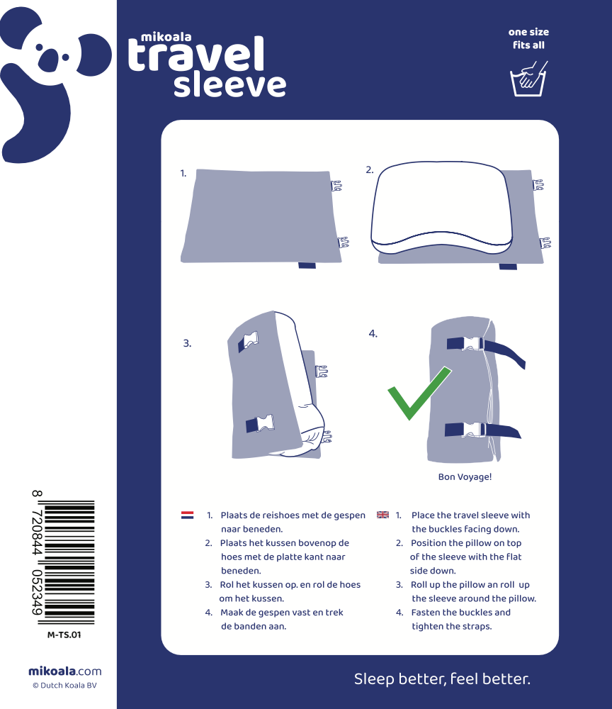 Mikoala Travel Sleeve | Raw Cotton - Ligwijzer.nl